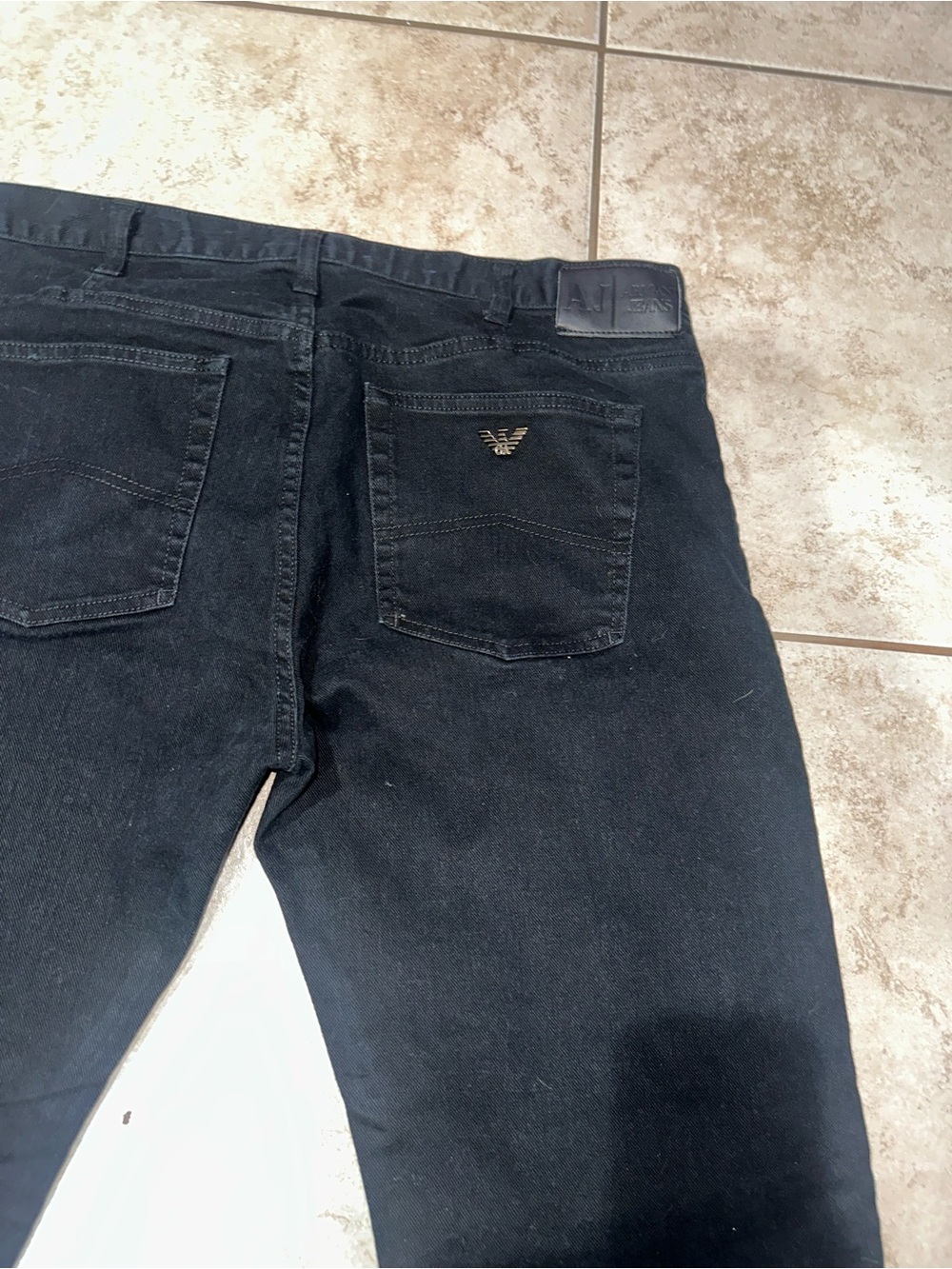 Armani Jeans Men's Straight Jeans in Black - Picture 7 of 7
